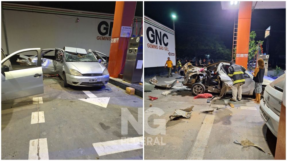 diario22.ar - IMÁGENTES IMPACTANTES | Salta: Explotó un auto en medio de la  estación de servicio GNC