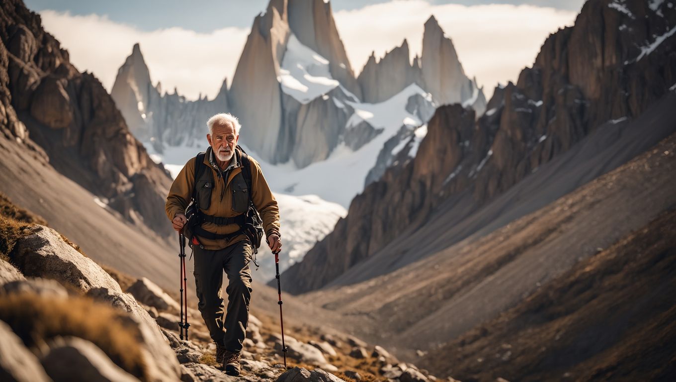 A los 76 años sube al Fitz Roy con bastones: «La edad está solo en la cabeza»