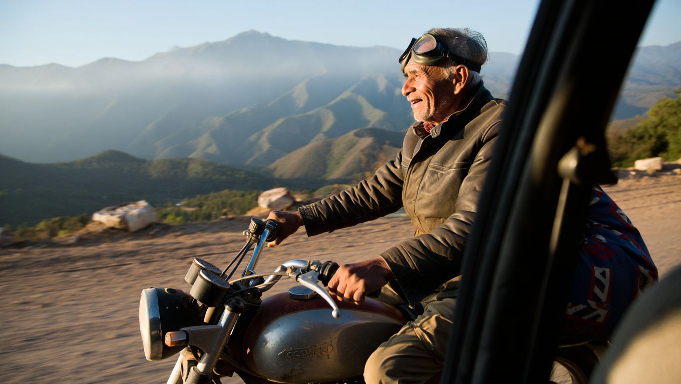 A los 84 años recorre las sierras de Córdoba en su vieja moto: «Recién ahora me siento libre»