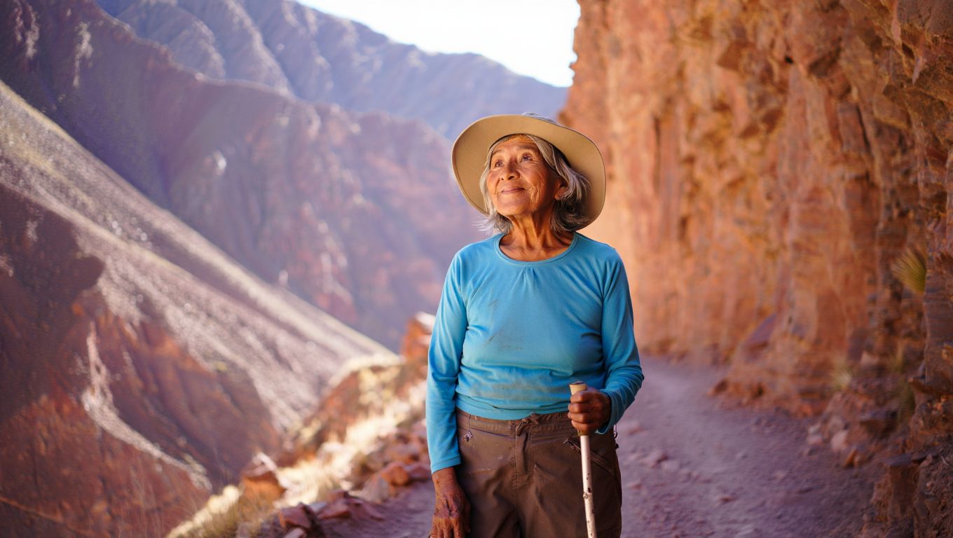 A los 89 años recorrió la Quebrada de Humahuaca por primera vez: «Sentí que tocaba el cielo»