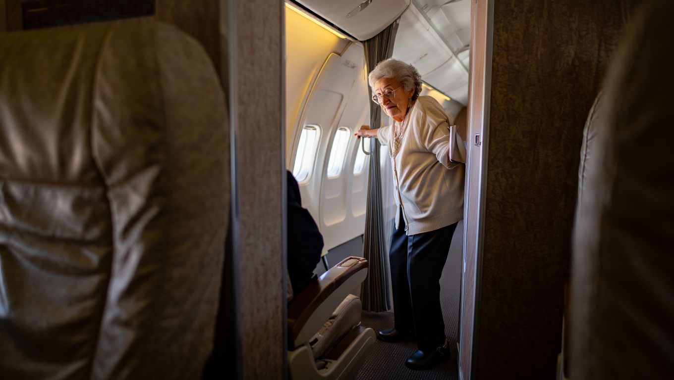A los 89 años subió a un avión por primera vez para ver el Sur: «Toda la vida lo soñé de lejos»