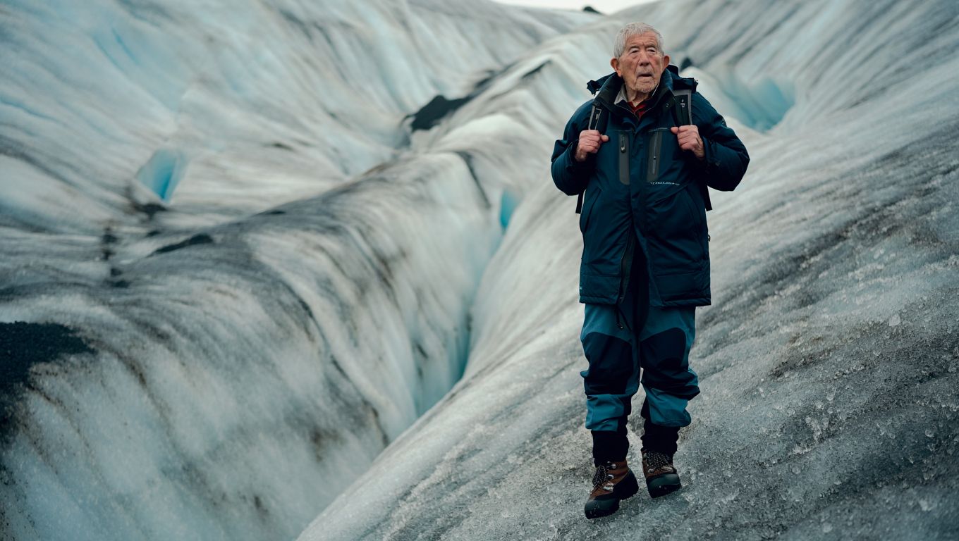 A los 90 años pisó por primera vez un glaciar y no lo podía creer: «Caminé sobre el hielo a mi edad»