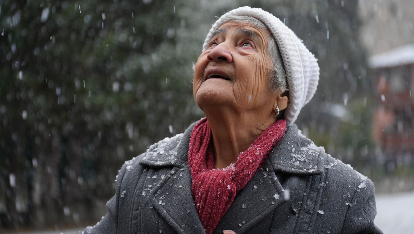 A los 91 años vio la nieve por primera vez en Bariloche: «Pensé que me iba a ir sin conocerla»
