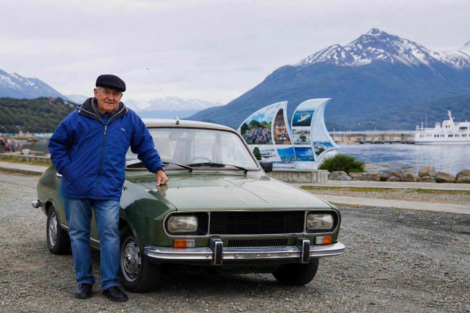 A los 82 años Osvaldo manejó desde Buenos Aires hasta Ushuaia en su Renault 12 de 1978: «Mis hijos apostaban a que no pasaba de Bahía Blanca»