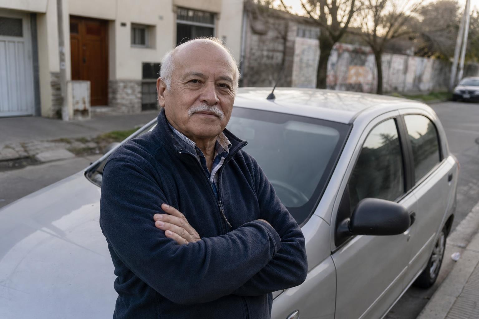 «La teníamos para los asados del domingo y nada más»: a los 72 años Jorge vendió la camioneta y se quedó con un auto chico en Luján
