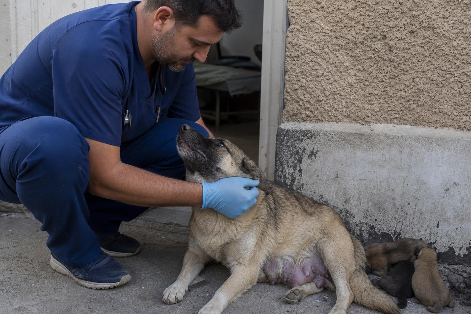 Todo el barrio creía que alimentaba a un perro callejero — el veterinario reveló otra cosa